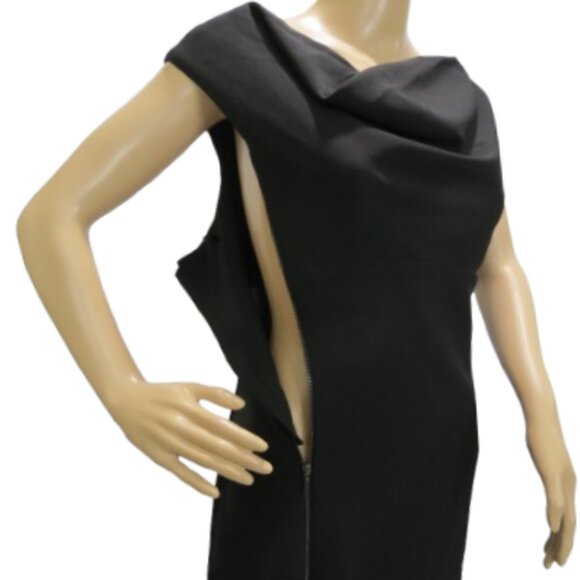Evan Picone Black Cowl Neck Sheath Dress - Picture 4 of 7